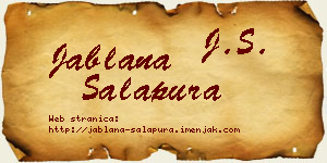 Jablana Salapura vizit kartica